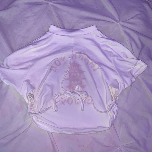 “thank you, enjoy” backless crop top 💮 - Picture 4 of 4